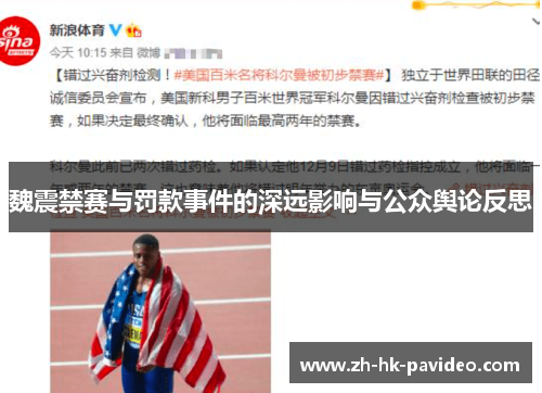 魏震禁赛与罚款事件的深远影响与公众舆论反思