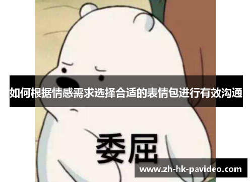 如何根据情感需求选择合适的表情包进行有效沟通